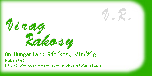 virag rakosy business card